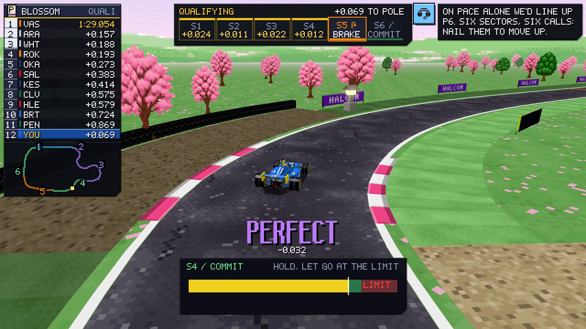 Pace Cards qualifying at Blossom, a PERFECT call over the commit bar with the timing tower beside it